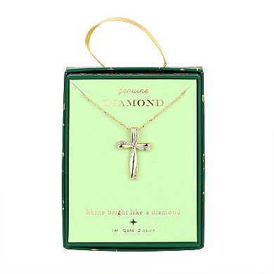 Forever Radiant Diamond Accent Cross Pendant Necklace