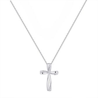 Forever Radiant Diamond Accent Cross Pendant Necklace