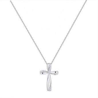 Forever Radiant Diamond Accent Cross Pendant Necklace