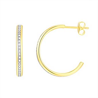 Forever Radiant Diamond Accent Post Hoop Earrings