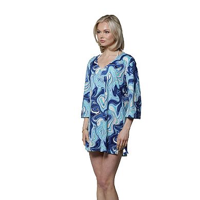 Women's J. Valdi V-Neck Tunic with Three-Quarter Sleeves
