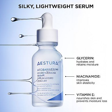 ATOBARRIER365 Hydro CERA-HA Ceramide + Hyaluronic Acid Face Serum for Skin Moisture Barrier Repair