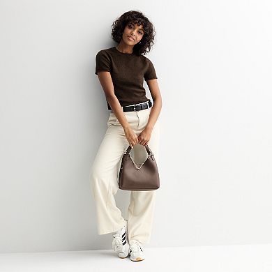 Juniors' SO® Short Sleeve Crew Sweater