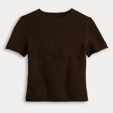 Juniors' SO® Short Sleeve Crew Sweater