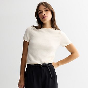 Juniors' SO® Short Sleeve Crew Sweater