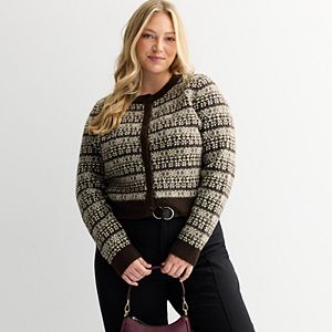 Juniors Plus SO® Short Sleeve Ribbed Sweater T-Shirt