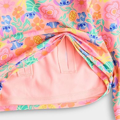 Baby & Toddler Girl Jumping Beans® Disney's Stitch 2-Piece Adaptive Rashguard Set