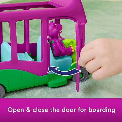 Fisher-Price Barney's World Adventure Bus Push-Along Toy with Figure 2-pc. Set