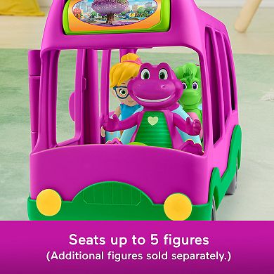Fisher-Price Barney's World Adventure Bus Push-Along Toy with Figure 2-pc. Set