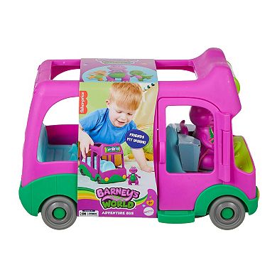 Fisher-Price Barney's World Adventure Bus Push-Along Toy with Figure 2-pc. Set