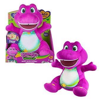 Fisher-Price Heart Glow Barney Plush Toy with Music & Lights