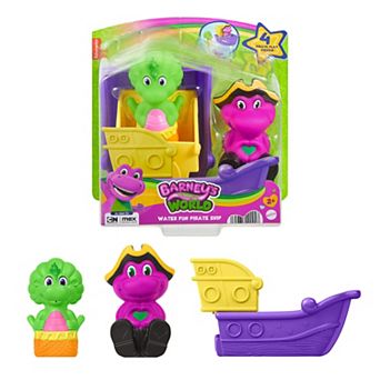 Fisher-Price Barney's World Water Fun Pirate Ship 4 pc Playset