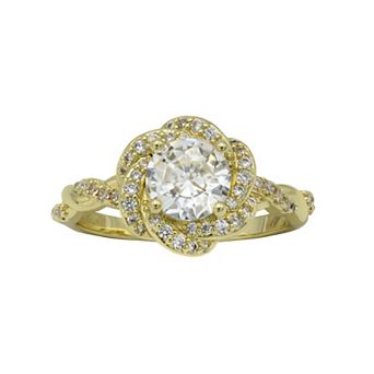 City Luxe Gold Tone Cubic Zirconia Ring