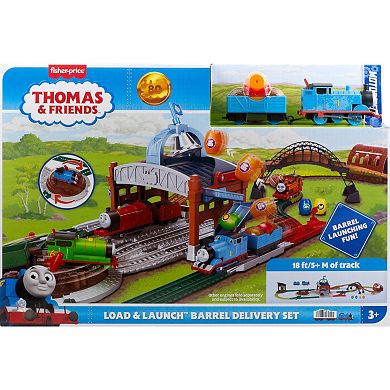 Fisher-Price Thomas & Friends Load & Launch Barrel Delivery Motorized Train Set