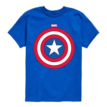 Boys 8-20 Marvel Captain America Shield Short Sleeve Graphic Tee