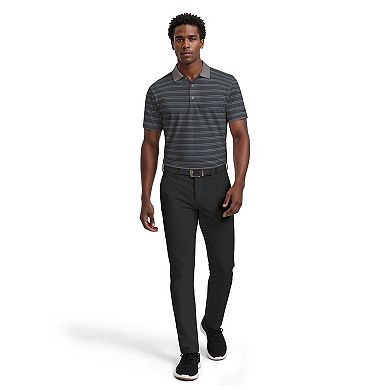 Men's Grand Slam Striped Jacquard Short Sleeve Golf Polo Shirt