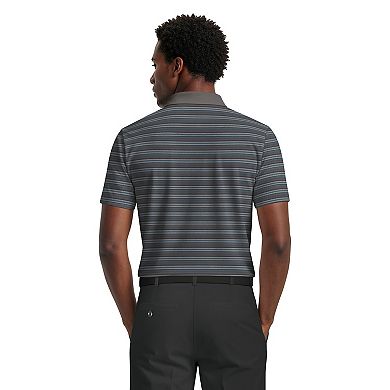 Men's Grand Slam Striped Jacquard Short Sleeve Golf Polo Shirt