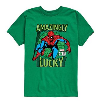 Boys 8-20 Marvel Spider-Man Amazingly Lucky Short Sleeve Graphic Tee