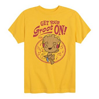 Boys 8-20 Marvel Guardians Of The Galaxy Get Your Groot On Short Sleeve Graphic Tee