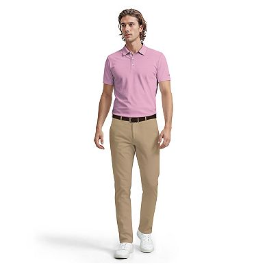 Men's Grand Slam Diamond Jacquard Short Sleeve Golf Polo Shirt