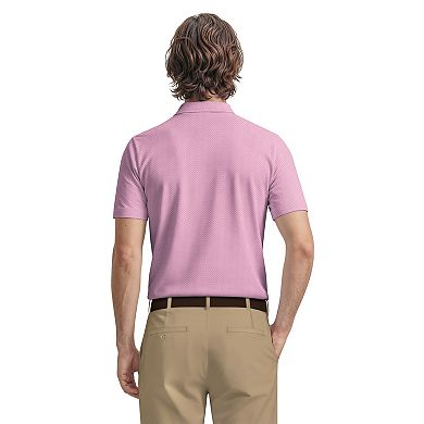 Men's Grand Slam Diamond Jacquard Short Sleeve Golf Polo Shirt