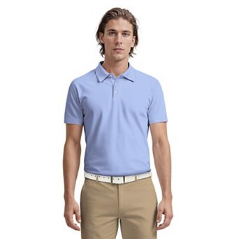Men's Grand Slam Diamond Jacquard Short Sleeve Golf Polo Shirt