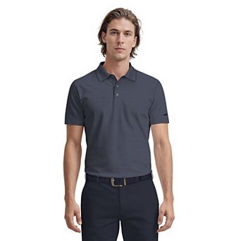 Men's Grand Slam Diamond Jacquard Short Sleeve Golf Polo Shirt