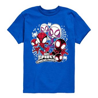 Boys 8-20 Marvel Spidey And His Amazing Friends Stickers Short Sleeve Graphic Tee