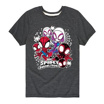 Boys 8-20 Marvel Spidey And His Amazing Friends Stickers Short Sleeve Graphic Tee