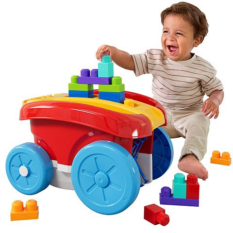 Детские конструкторы Mega Bloks First Builders Block Scooping Wagon with Storage - 20 pc Building Set