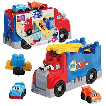 Mega Bloks Build & Race Rig Toy Blocks with 2 Cars and 19 pc