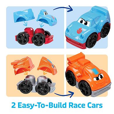 Mega Bloks Build & Race Rig Toy Blocks with 2 Cars and 19 Pieces