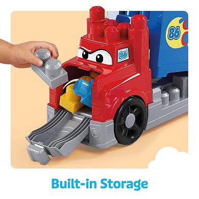 Mega Bloks Build & Race Rig Toy Blocks with 2 Cars and 19 Pieces