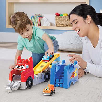Mega Bloks Build & Race Rig Toy Blocks with 2 Cars and 19 Pieces