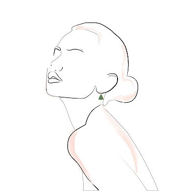 Gold Tone 3-Pair Hat, Tree & Ornament Holiday Earring Set