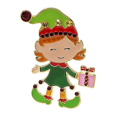 Gold Tone Elf Helpers Earrings