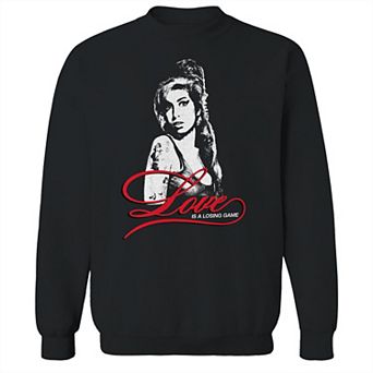Men's Amy Winehouse Love Is A Losing Game Graphic Crewneck Sweater