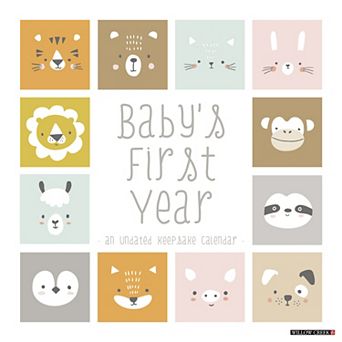 Baby's First Year Undated 12 Month Scrapbook Memory Calendar