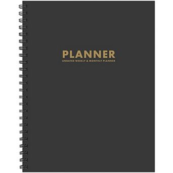 Undated Charcoal Gray Weekly Monthly Planner