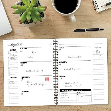 Undated Charcoal Gray Weekly Monthly Planner