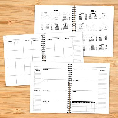 Undated Charcoal Gray Weekly Monthly Planner