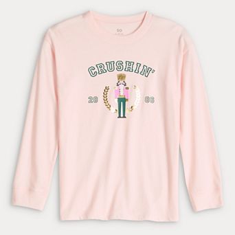 Juniors' Plus Size SO® Long Sleeve Oversized Graphic Tee