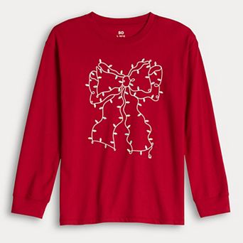 Juniors' Plus Size SO® Long Sleeve Oversized Graphic Tee