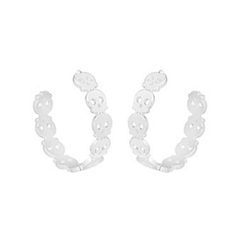 LC Lauren Conrad Skull Hoop Earrings