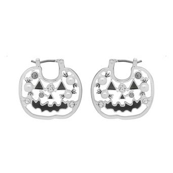 LC Lauren Conrad Jack-O-Lantern Hoop Earrings