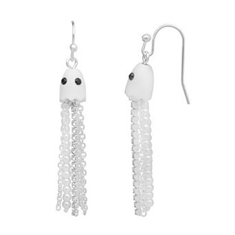 LC Lauren Conrad Ghost Linear Chain Drop Earrings