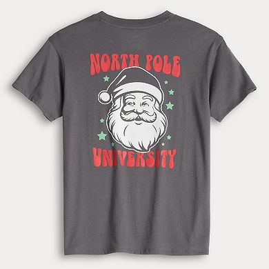 Girls 7-20 SO® Short Sleeve Oversized Holiday Graphic Tee in Regular & Plus Size