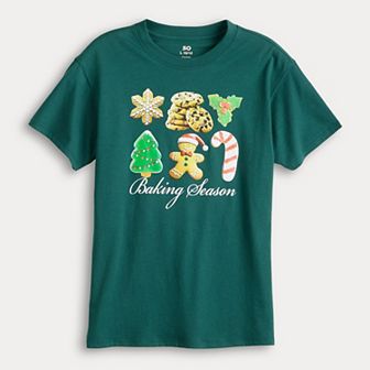 Girls 7-20 SO® Short Sleeve Oversized Holiday Graphic Tee in Regular & Plus Size