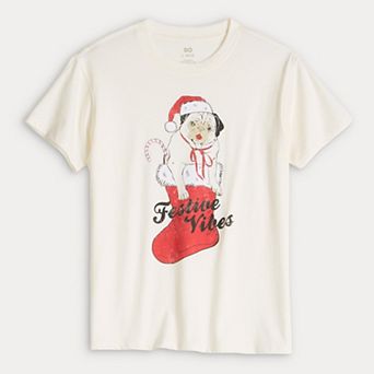 Girls 7-20 SO® Short Sleeve Oversized Holiday Graphic Tee in Regular & Plus Size