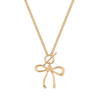 LC Lauren Conrad Metal Bow Pendant Necklace
